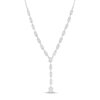 Thumbnail Image 1 of 2.00 CT. T.W. Baguette and Round Diamond "Y" Necklace in 10K White Gold