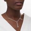 Thumbnail Image 2 of 2.00 CT. T.W. Baguette and Round Diamond "Y" Necklace in 10K White Gold