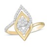 Thumbnail Image 1 of 0.30 CT. T.W. Composite Diamond Interlocking Flame Ring in 10K Gold
