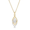 Thumbnail Image 1 of 0.15 CT. T.W. Composite Diamond Interlocking Flames Pendant in 10K Gold