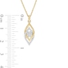 Thumbnail Image 2 of 0.15 CT. T.W. Composite Diamond Interlocking Flames Pendant in 10K Gold