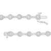 Thumbnail Image 3 of 3.00 CT. T.W. Composite Diamond Alternating Bracelet in 10K White Gold - 7.25"