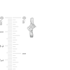 0.10 CT. T.W. Quad Diamond Bypass Huggie Hoop Earrings in 10K White Gold