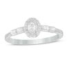 Thumbnail Image 1 of 0.20 CT. T.W. Oval Diamond Frame Promise Ring in 10K White Gold