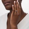 Thumbnail Image 2 of 0.20 CT. T.W. Oval Diamond Frame Promise Ring in 10K White Gold