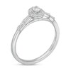 Thumbnail Image 3 of 0.20 CT. T.W. Oval Diamond Frame Promise Ring in 10K White Gold