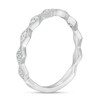 Thumbnail Image 3 of 0.05 CT. T.W. Diamond Vintage-Style Art Deco Anniversary Band in 10K White Gold