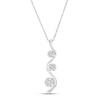 Thumbnail Image 1 of 0.10 CT. T.W. Composite Diamond Three Stone Ribbon Pendant in Sterling Silver