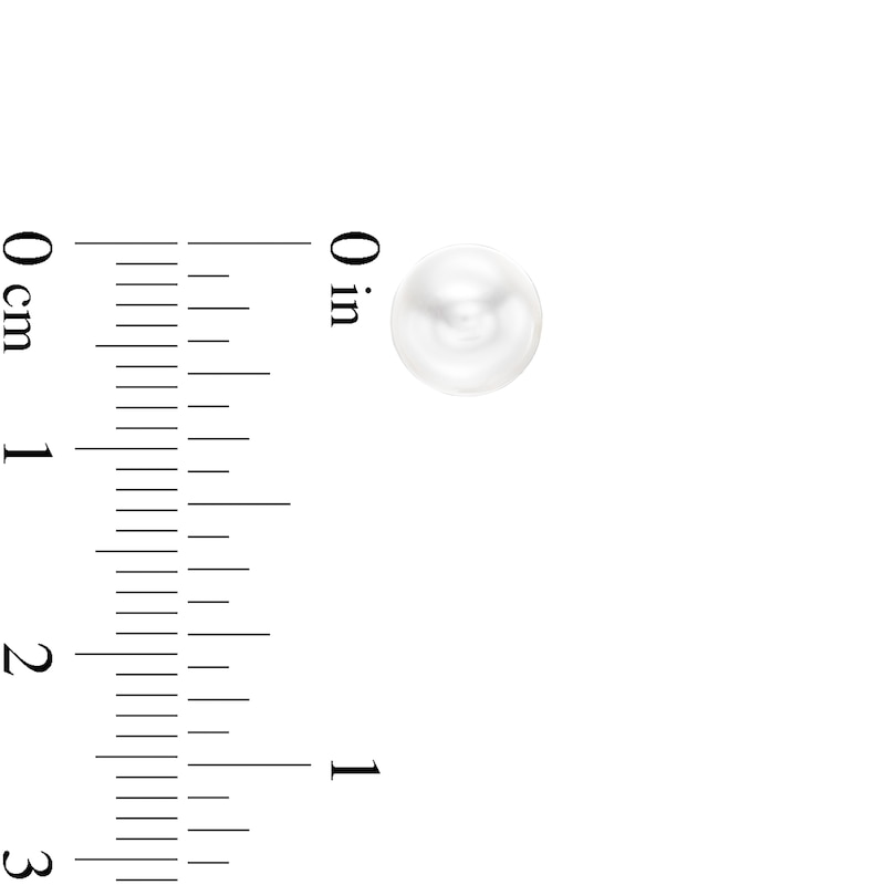 Main Image 3 of IMPERIAL® 7.0-7.5mm Akoya Cultured Pearl Stud Earrings in 14K Gold