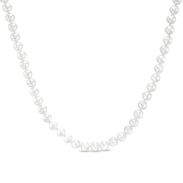 IMPERIAL® 5.0-6.0mm Freshwater Cultured Pearl Strand Necklace with 14K Gold Fish-Hook Clasp-16"