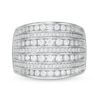 Thumbnail Image 1 of 1.00 CT. T.W. Diamond Multi-Row Anniversary Band in 10K White Gold