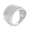 Thumbnail Image 3 of 1.00 CT. T.W. Diamond Multi-Row Anniversary Band in 10K White Gold