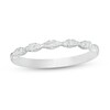 Thumbnail Image 1 of 0.12 CT. T.W. Diamond Vintage-Style Scallop Edge Anniversary Band in 10K White Gold