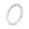 Thumbnail Image 3 of 0.12 CT. T.W. Diamond Vintage-Style Scallop Edge Anniversary Band in 10K White Gold