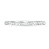 Thumbnail Image 4 of 0.12 CT. T.W. Diamond Vintage-Style Scallop Edge Anniversary Band in 10K White Gold