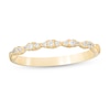 Thumbnail Image 1 of 0.12 CT. T.W. Diamond Vintage-Style Scallop Edge Anniversary Band in 10K Gold