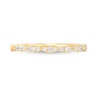 Thumbnail Image 4 of 0.12 CT. T.W. Diamond Vintage-Style Scallop Edge Anniversary Band in 10K Gold