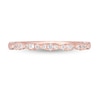 Thumbnail Image 4 of 0.12 CT. T.W. Diamond Vintage-Style Scallop Edge Anniversary Band in 10K Rose Gold