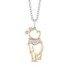 Thumbnail Image 0 of Disney Treasures Winnie the Pooh 0.04 CT. T.W. Diamond Pendant in 10K Gold - 19"