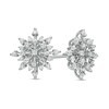 Thumbnail Image 0 of Marilyn Monroe™ Collection 0.45 CT. T.W. Diamond Starburst Stud Earrings in 10K White Gold