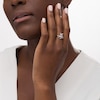 0.065 CT. T.W. Diamond "MOM" Butterfly Bypass Ring in Sterling Silver