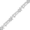 Thumbnail Image 1 of 0.04 CT. T.W. Diamond Alternating "Mom" and Flower Bracelet in Sterling Silver - 7.5"