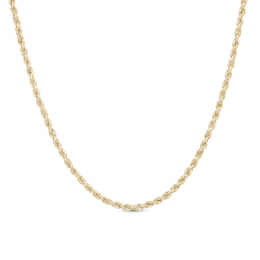 2.65mm Evergreen Rope Chain Necklace in Hollow 10K Gold - 18"