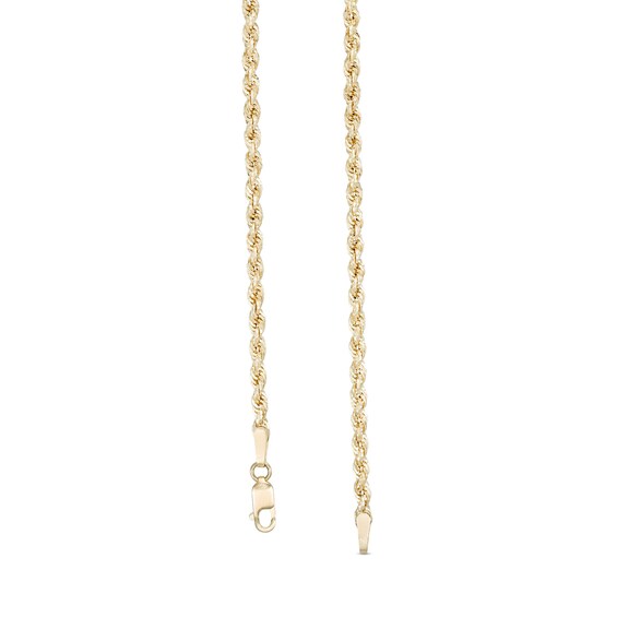 2.65mm Evergreen Rope Chain Necklace in Hollow 10K Gold