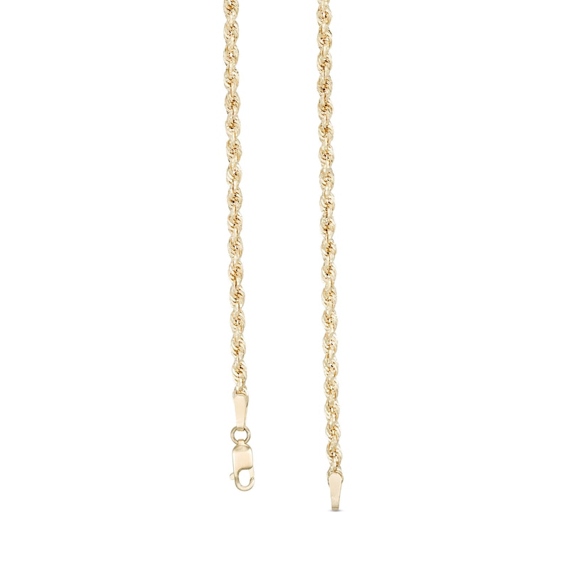 2.65mm Hollow Evergreen Rope Chain Necklace in 10K Gold - 18"