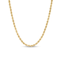 2.65mm Hollow Evergreen Rope Chain Necklace in 10K Gold - 22&quot;