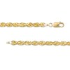 Thumbnail Image 2 of 4.4mm Glitter Rope Chain Necklace in Solid 14K Gold - 26"