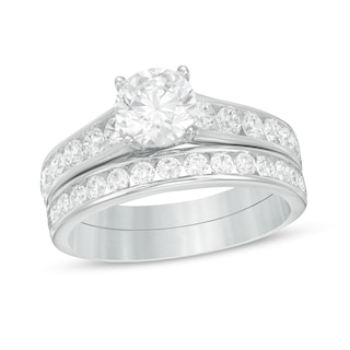 1.50 Ct Round Cut Diamond Engagement Wedding Bridal Set Ring 10k White Gold 1.50 Ct Round Cut Diamond Engagement Wedding Bridal Set Ring 10k White Gold