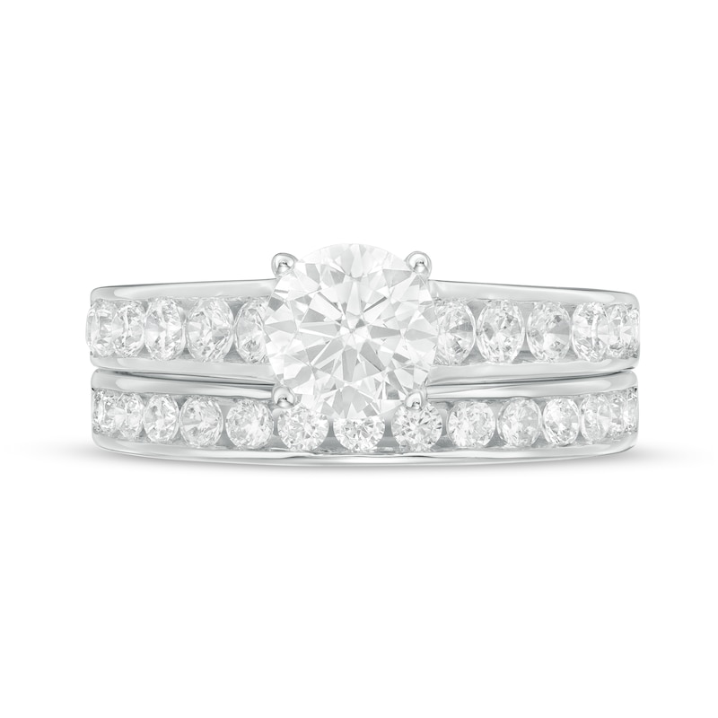 Main Image 4 of 2.00 CT. T.W. Certified Lab-Grown Diamond Bridal Set in 14K White Gold (F/SI2)