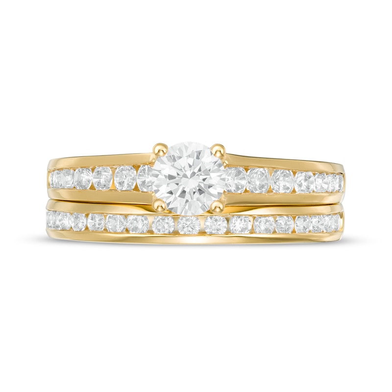 1.25 CT. T.W. Certified Lab-Created Diamond Bridal Set in 14K Gold (F/SI2)
