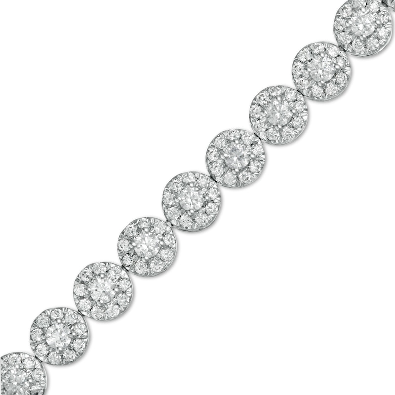 3.50 CT. T.W. Certified Lab-Created Diamond Frame Bracelet in 14K White Gold (F/SI2) - 7.25"|Peoples Jewellers