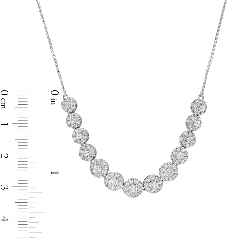1.50 CT. T.W. Certified Lab-Created Diamond Frame Necklace in 14K White Gold (F/SI2)