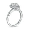 Thumbnail Image 3 of 1.25 CT. T.W. Composite Diamond Pear-Shaped Frame Engagement Ring in 10K White Gold