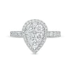 Thumbnail Image 4 of 1.25 CT. T.W. Composite Diamond Pear-Shaped Frame Engagement Ring in 10K White Gold