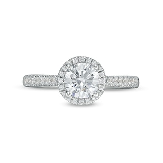 1.25 CT. T.W. Certified Canadian Diamond Frame Engagement Ring in 14K White Gold (I/I1)
