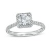 Thumbnail Image 1 of 1.25 CT. T.W. Certified Canadian Diamond Square Frame Engagement Ring in 14K White Gold (I/I1)