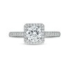 Thumbnail Image 4 of 1.25 CT. T.W. Certified Canadian Diamond Square Frame Engagement Ring in 14K White Gold (I/I1)