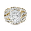 Thumbnail Image 3 of 3.00 CT. T.W. Composite Diamond Multi-Row Bypass Engagement Ring in 10K Gold