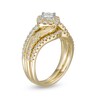 Thumbnail Image 3 of 1.00 CT. T.W. Princess-Cut Diamond Tilted Frame Bridal Set in 10K Gold
