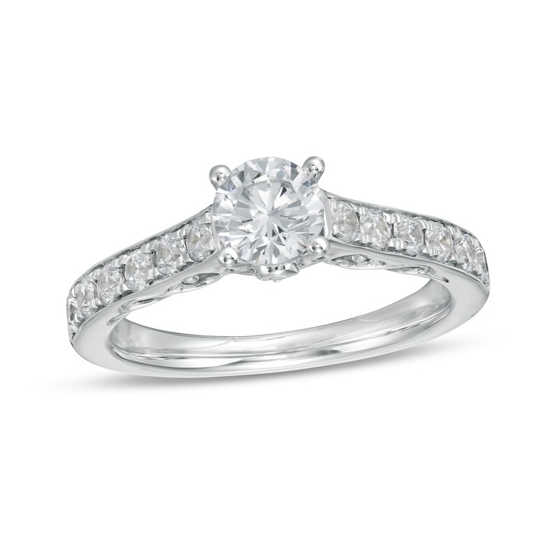 0.95 CT. T.W. Diamond Engagement Ring in 14K White Gold|Peoples Jewellers