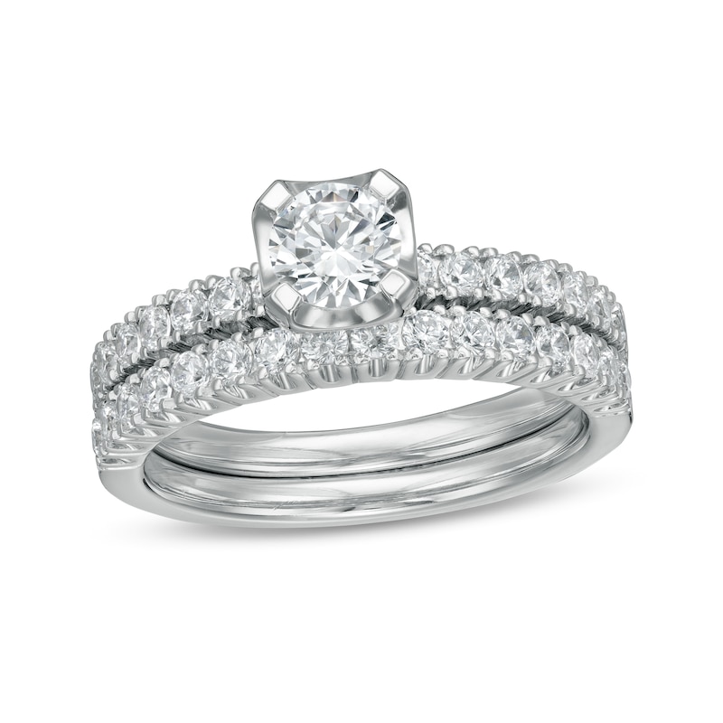 Main Image 1 of 1.25 CT. T.W. Diamond Bridal Set in 14K White Gold