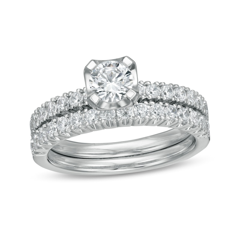 1.25 CT. T.W. Diamond Bridal Set in 14K White Gold|Peoples Jewellers