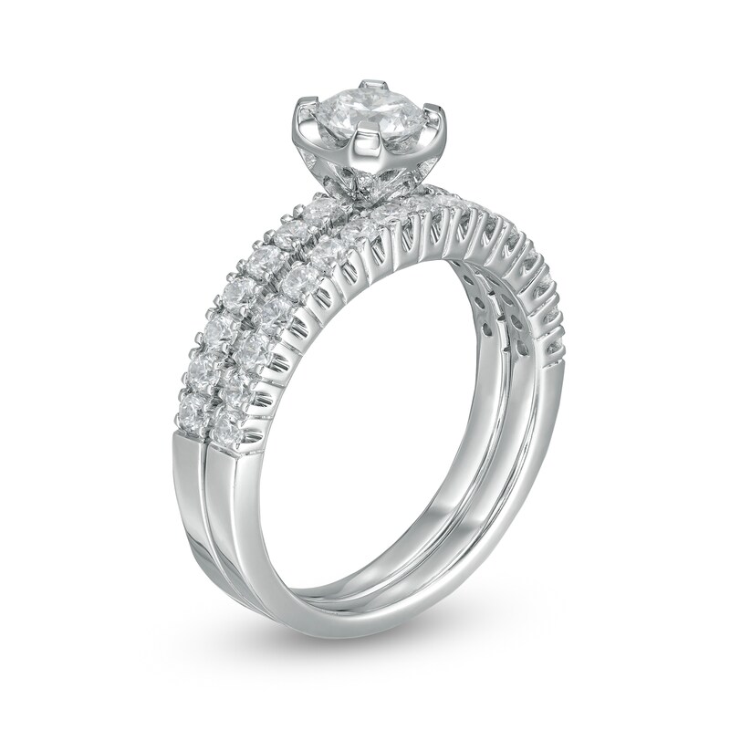 Main Image 3 of 1.25 CT. T.W. Diamond Bridal Set in 14K White Gold
