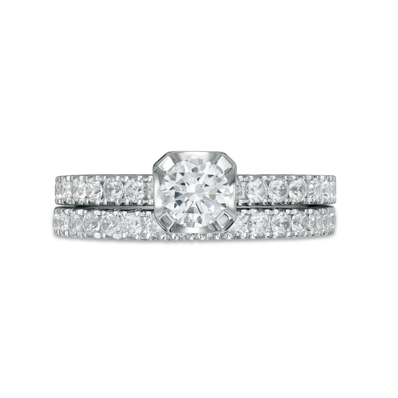 Main Image 4 of 1.25 CT. T.W. Diamond Bridal Set in 14K White Gold