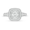 Thumbnail Image 4 of Marilyn Monroe™ Collection 0.70 CT. T.W. Diamond Cushion Frame Engagement Ring in 14K White Gold