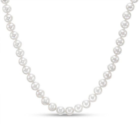 IMPERIAL® 6.0-7.0mm Cultured Freshwater Pearl Strand Necklace with 14K Gold  Fish-Hook Clasp